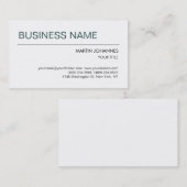 Trendy Slate Grey Black White Visitekaartje (Voorkant / Achterkant)