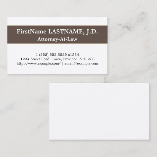 Trendy & Sleek Attorney-at-Law Visitekaartje (Voorkant / Achterkant)