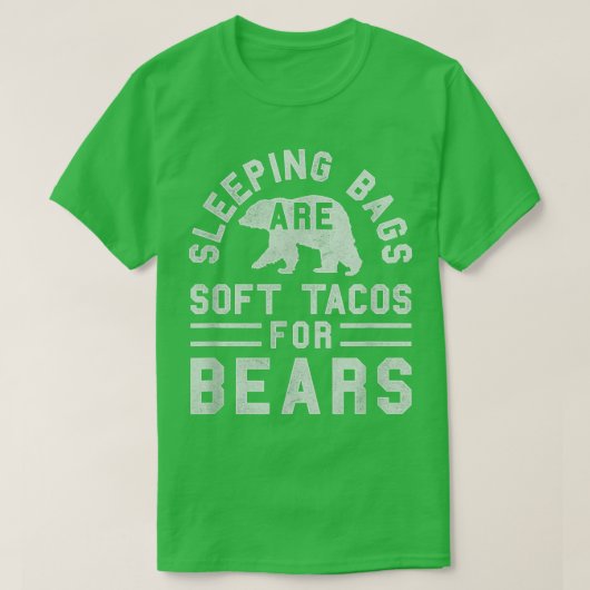Trendy Sleeping Bag Soft Tacos Beer Poster T-shirt (Design voorkant)