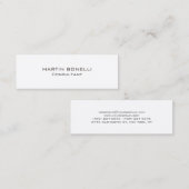 Trendy Slim Clean Modern Minimalist Mini Visitekaartje (Voorkant / Achterkant)