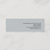 Trendy Slim Gray Pink Makeup Modern Professional Mini Visitekaartje (Achterkant)