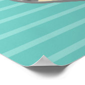 Trendy Sloth & Iced Donut MOOD Poster (Hoek)