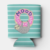 Trendy Sloth & Pink Iced Donut Blikjeskoeler (Achterkant)