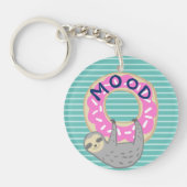 Trendy Sloth & Pink Iced Donut Sleutelhanger (Voorkant)
