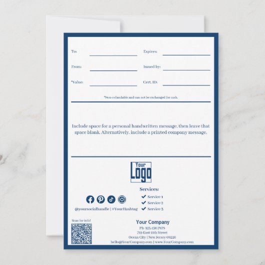 Trendy Small Business Pasen Cadeaubon (Achterkant)