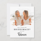 Trendy Smudge Foto | Bent u mijn Bridesmaid? (Voorkant)