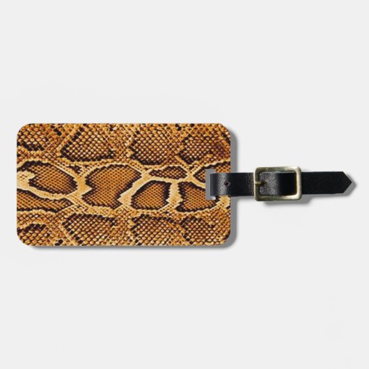 Trendy Snake Skin Bagagelabel (Voorkant horizontaal)