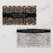 Trendy Snakeskin-patroon Visitekaartje (Voorkant / Achterkant)