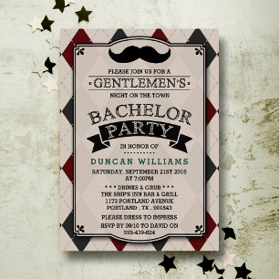 Trendy Snorhaar Afscheidsfeest Invitaties Kaart