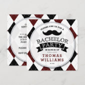 Trendy Snorhaar Verlovingsfeest Uitnodigingen (Voorkant / Achterkant)