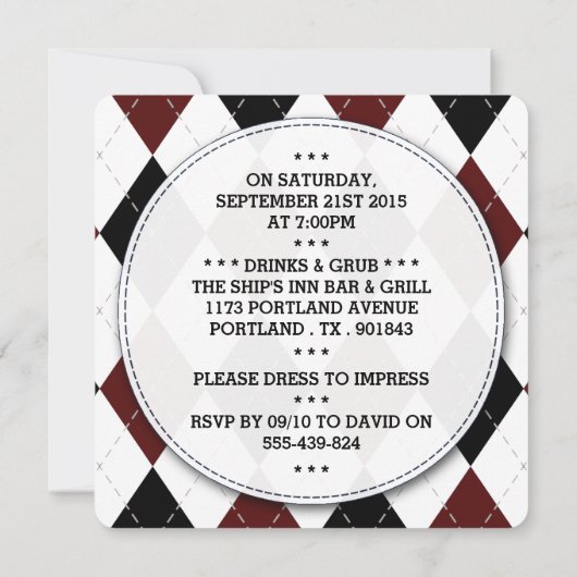 Trendy Snorhaar Verlovingsfeest Uitnodigingen (Achterkant)