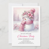 Trendy Snowy Forest Kids Digital Christmas Invites Kaart (Voorkant)