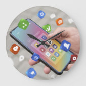 Trendy social media design grote klok (Voorkant)
