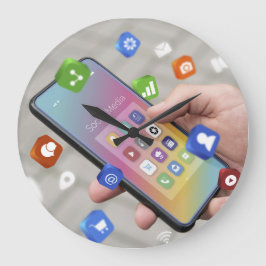 Trendy social media design grote klok