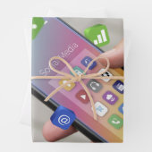 Trendy social media design inpakpapier vel (In situ)