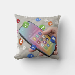 Trendy social media design kussen