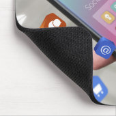 Trendy social media design muismat (Hoek)