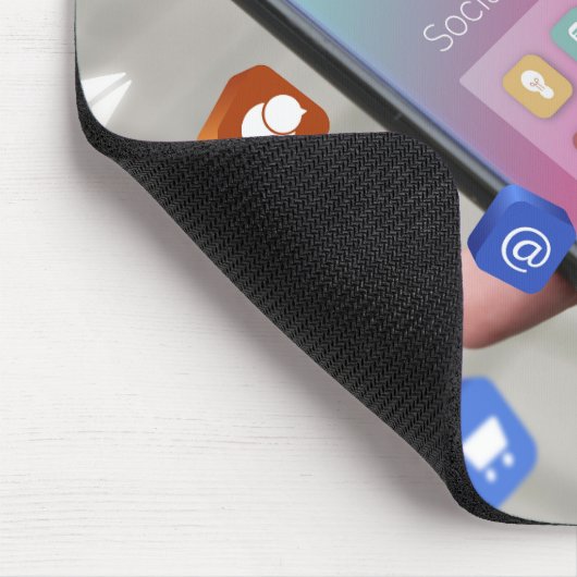 Trendy social media design muismat (Hoek)