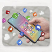 Trendy social media design muismat (Voorkant)