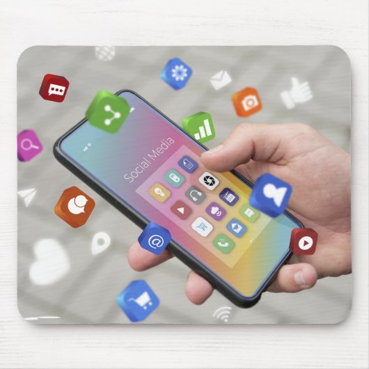 Trendy social media design muismat (Voorkant)