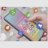 Trendy social media design tissuepapier (Voorkant)