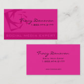 Trendy Social Media Expert "Quartz" | violet Visitekaartje (Voorkant / Achterkant)