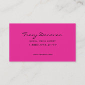 Trendy Social Media Expert "Quartz" | violet Visitekaartje (Achterkant)