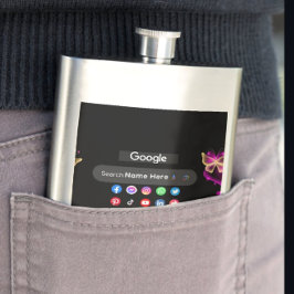 Trendy social media iconen Google zoekbalk Aangepa Flacon