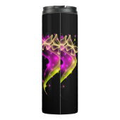 Trendy social media iconen Google zoekbalk zwart Thermosbeker (Achterkant)