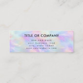 Trendy Social Media Logo Iridescent Opal Volg mij Mini Visitekaartje (Achterkant)