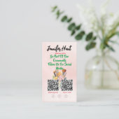 Trendy Social Media Style QR-code Visitekaartje (Staand voorkant)