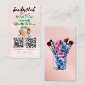 Trendy Social Media Style QR-code Visitekaartje (Voorkant / Achterkant)