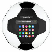 Trendy sociale media pictogrammen Google zoekbalk  Voetbal (Voorkant)