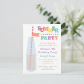 Trendy Soda Summer Birthday Party Uitnodigingen (Staand voorkant)