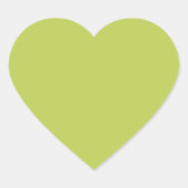 Trendy Soft Chartreuse Cute Heart Sticker (Voorkant)