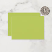 Trendy Soft Chartreuse Note Card Notitiekaartje (Voorkant / Achterkant in situ)