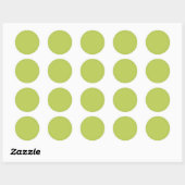 Trendy Soft Chartreuse Round Sticker (Vel)