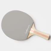 Trendy Soft Gray-Beige  Custom Ping Pong Paddle Tafeltennisbatje (Zijkant)