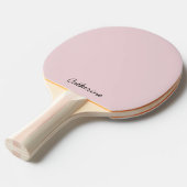 Trendy Soft Pastel Pink Custom Ping Pong Paddle Tafeltennisbatje (Voorkant Gekanteld)