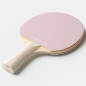 Trendy Soft Pastel Pink Custom Ping Pong Paddle Tafeltennisbatje (Voorkant Gekanteld)