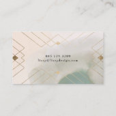 Trendy Soft Waterverf Moderne Gold Foil Interior Visitekaartje (Achterkant)