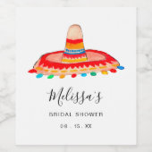 Trendy Sombrero Vrijgezellenfeest Wijnlabel Wijn Etiket (Enkel label)