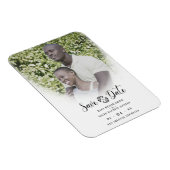 Trendy Sophisticated Custom Chic Photo Verloving Magneet (Rechterzijde)