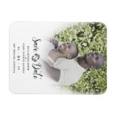 Trendy Sophisticated Custom Chic Photo Verloving Magneet (Horizontaal)