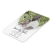 Trendy Sophisticated Custom Chic Photo Verloving Magneet (Linkerzijde)