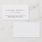 Trendy Sophisticated White Unique Visitekaartje (Voorkant / Achterkant)