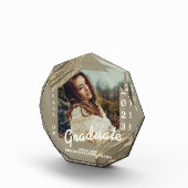 Trendy Spark Gold Afstuderen Foto aankondiging (Rechts)