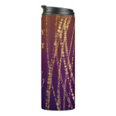 Trendy Sparking Golden Burgundy Happy 16 Birthday Thermosbeker (Geroteerd rechts)