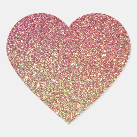Trendy Sparkle Glitter Pattern Hart Sticker (Voorkant)