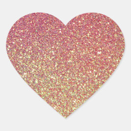 Trendy Sparkle Glitter Pattern Hart Sticker